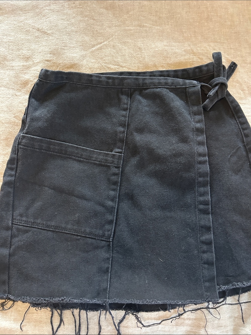 PacSun Men's Black Cargo Wrap Pants with Side Pocket